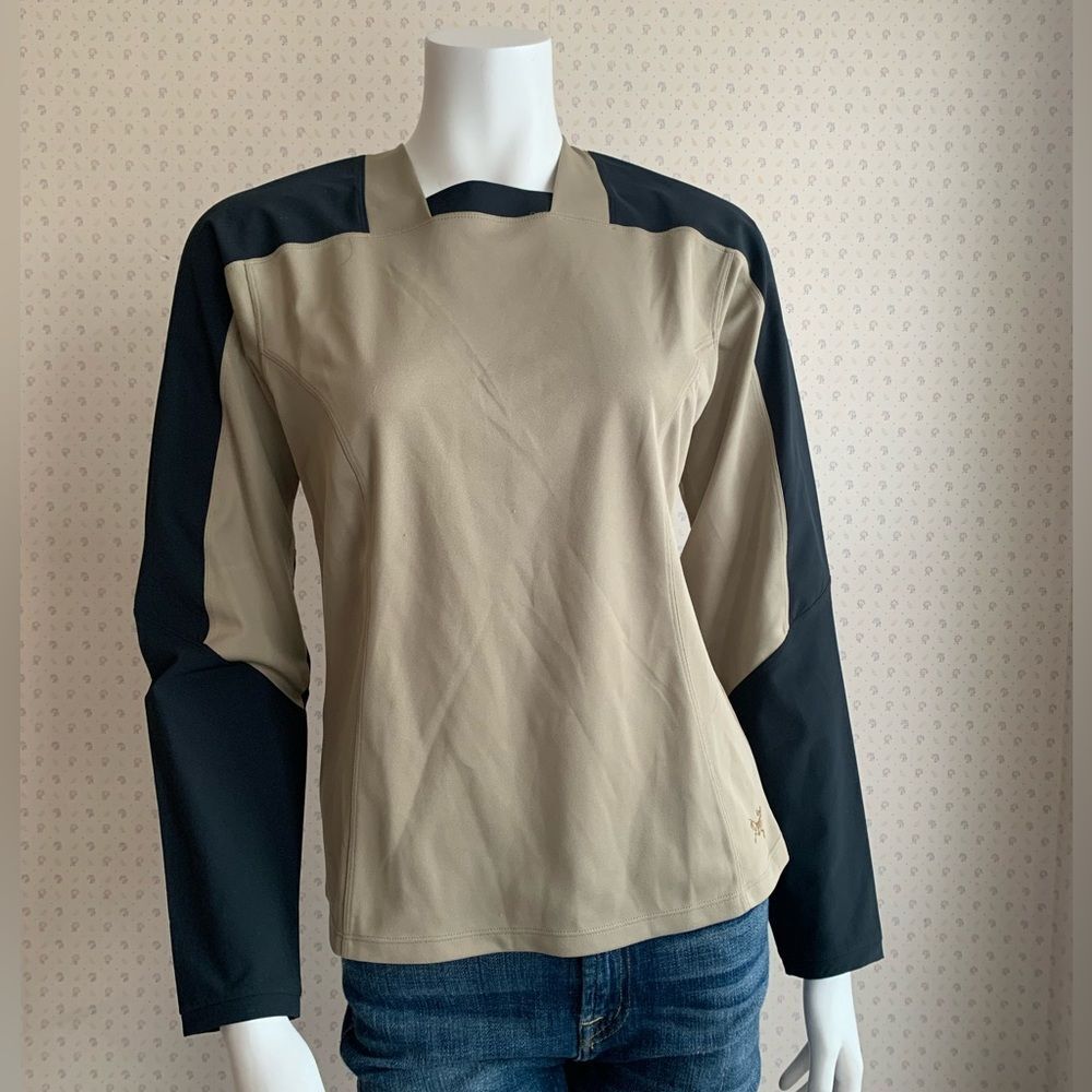 Arc'Teryx Tan Black Color Block Base Layer Sz Medium PW 5